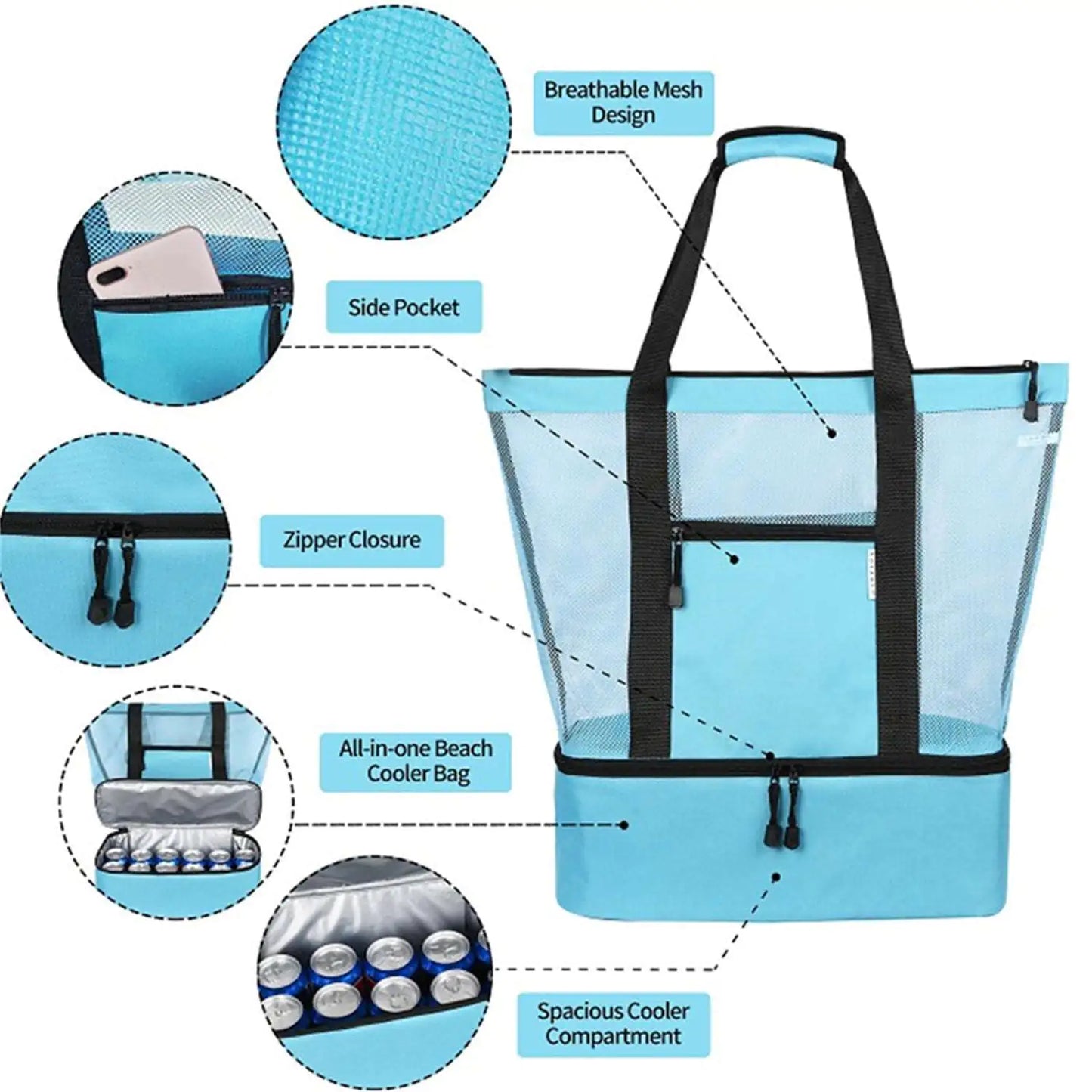 Beach Bag With Cooler Bag